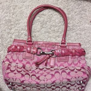 Pink Signature C Coach Bag